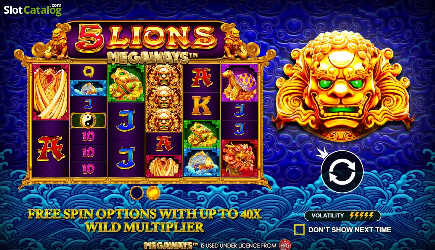 5 Lions Megaways — Jogo Base