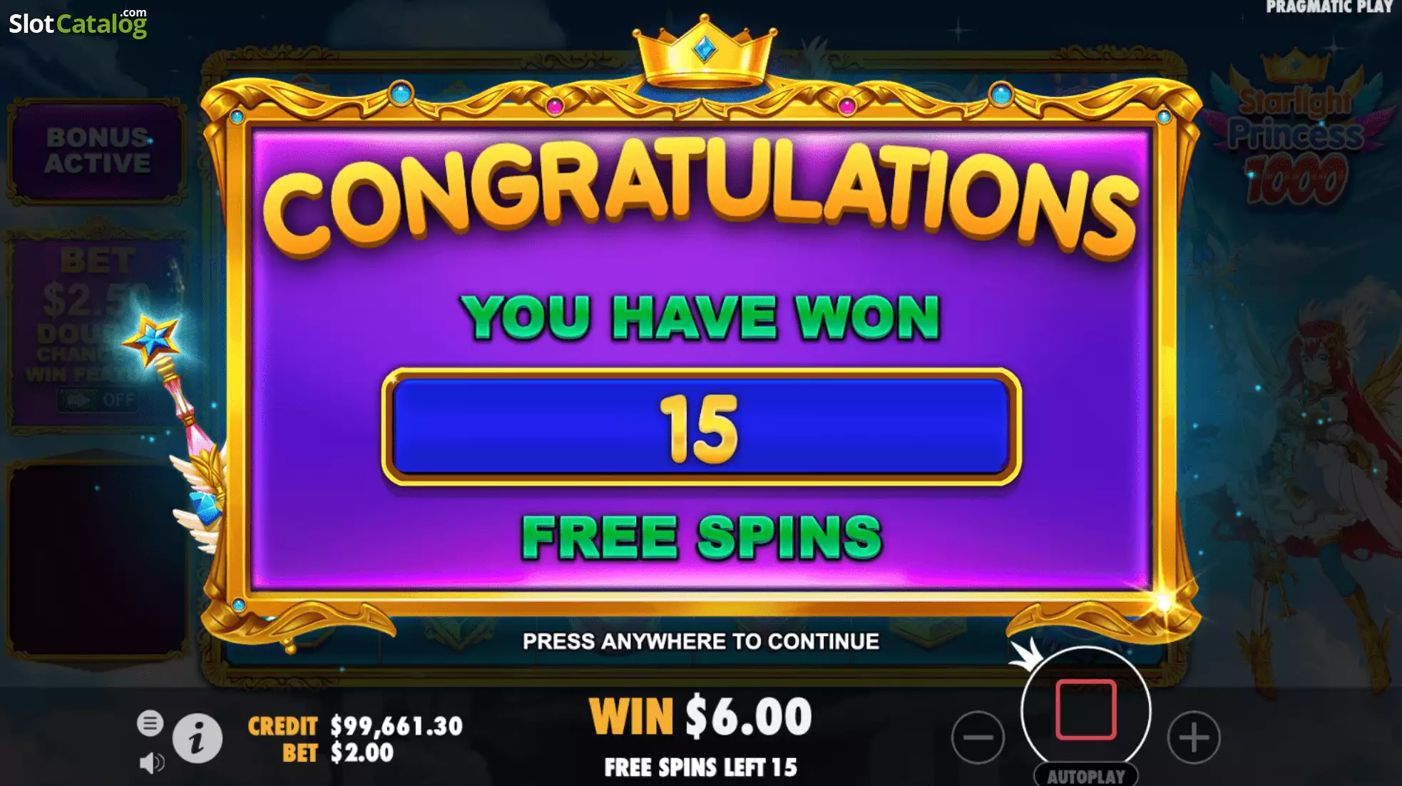 Starlight Princess 1000 — screenshot 5